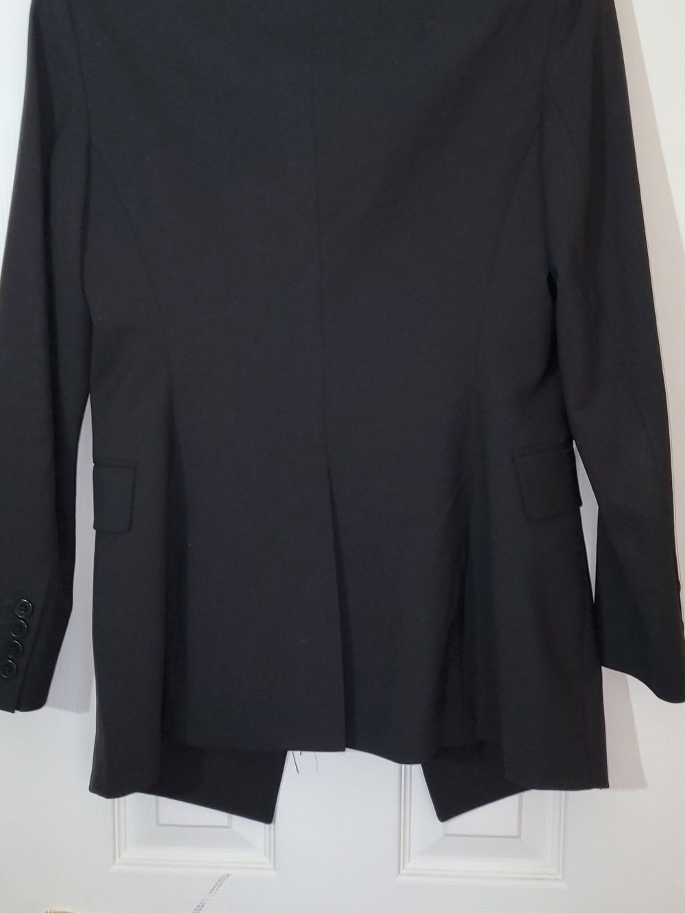 Theory Black Single-Button Blazer with Notch Lapels - Picture 9 of 12